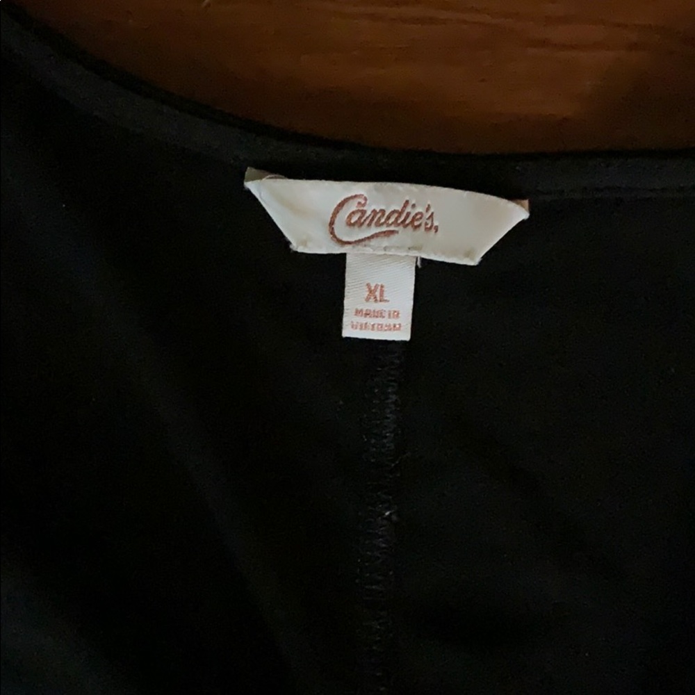 NWOT CANDIES BLACK DRESSY TOP - Picture 4 of 4